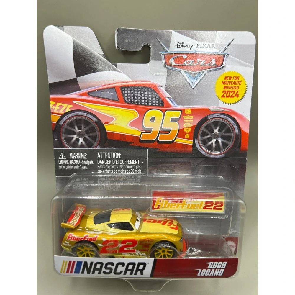Disney Pixar Cars NASCAR Gogo Logano FiberFuel 22 Gold Diecast Mattel HYB65 2024